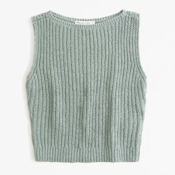 Abercrombie & Fitch Slash Shaker Tank Knit Sweater Vest size Large - Picture 2 of 7